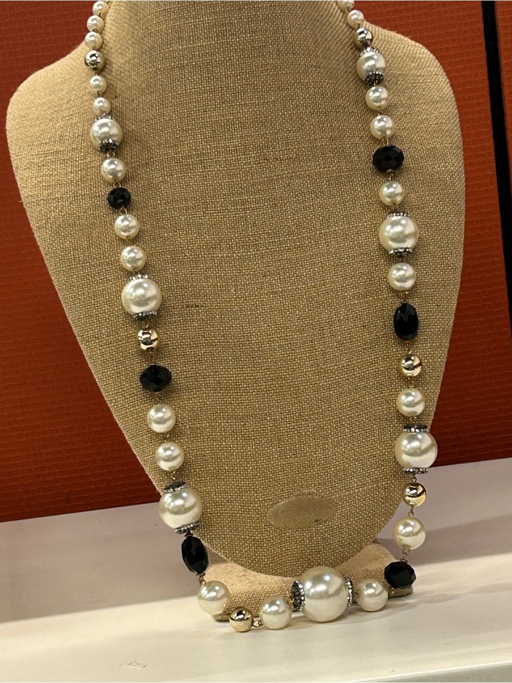 Fabulous Edward Achour Paris faux pearl statement necklace
